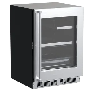 Marvel MPRE424SG31A 24-In Professional Built-In Refrigerator With 3-In-1 Convertible Shelf. Maxstore Bin And Reversible Hinge With Door Style - Stainless Steel Frame Glass