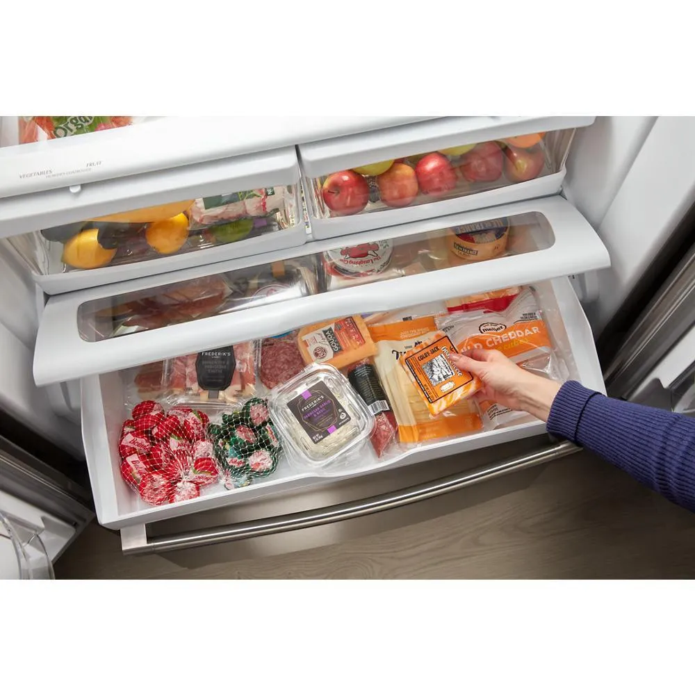 Maytag MRFF4136RZ Maytag 36 Inch Wide French Door Bottom Mount Refrigerator With Max Cool Setting - 25 Cu. Ft.