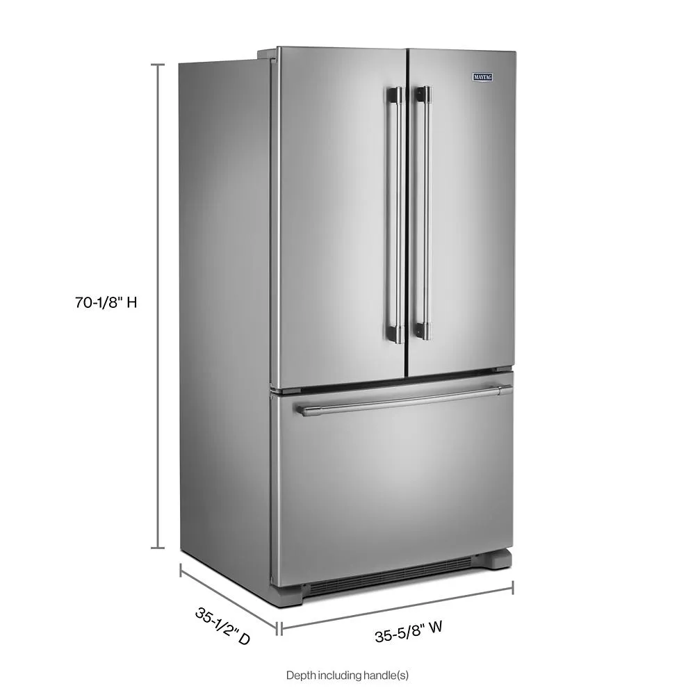 Maytag MRFF5036PZ 36-Inch Wide French Door Refrigerator With Water Dispenser - 25 Cu. Ft