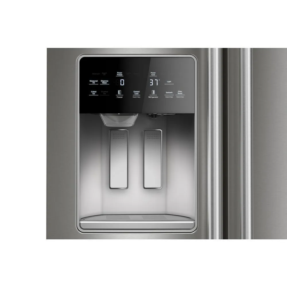 Maytag MRSC6636RZ 36-Inch Wide Counter-Depth Side-By-Side Refrigerator With Arctic Blue Interior - 20.8 Cu. Ft.