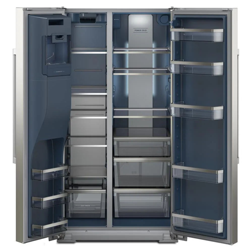 Maytag MRSC6636RZ 36-Inch Wide Counter-Depth Side-By-Side Refrigerator With Arctic Blue Interior - 20.8 Cu. Ft.
