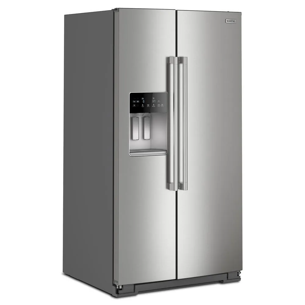 Maytag MRSF6636RZ 36-Inch Wide Full-Depth Side-By-Side Refrigerator With Arctic Blue Interior - 28.3 Cu. Ft.