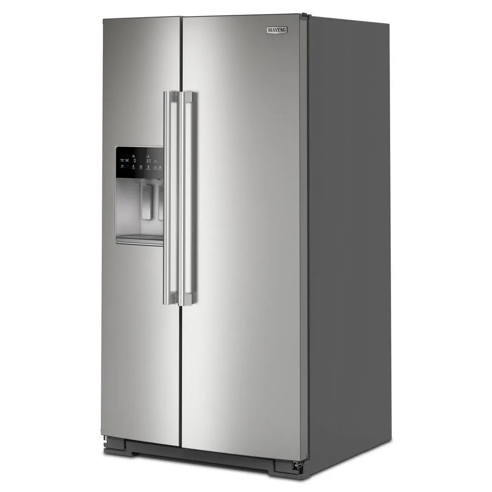 Maytag MRSF6636RZ 36-Inch Wide Full-Depth Side-By-Side Refrigerator With Arctic Blue Interior - 28.3 Cu. Ft.