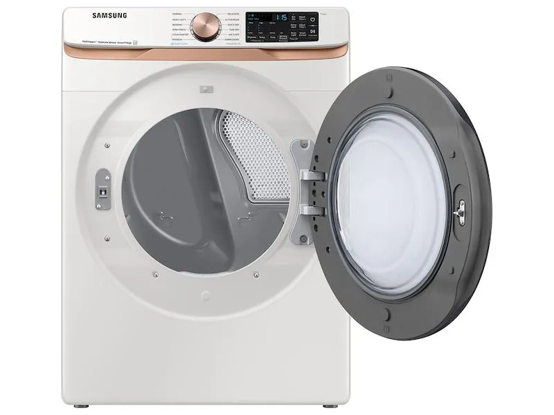 Samsung DVE50BG8300E 7.5 Cu. Ft. Smart Electric Dryer With Steam Sanitize  And Sensor Dry In Ivory