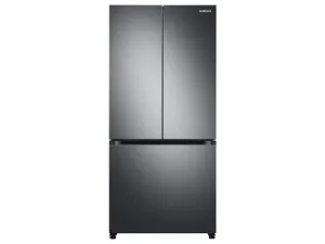 Samsung RF18A5101SG 18 Cu. Ft. Smart Counter Depth 3-Door French Door Refrigerator In Black Stainless Steel