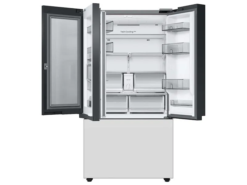 Samsung RF24BB660012 Bespoke 3-Door French Door Refrigerator (24 Cu. Ft.) With Beverage Center&#8482; In White Glass