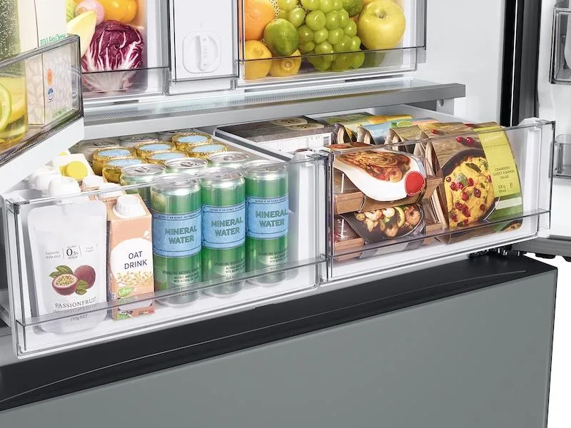 Samsung RF30BB660012 Bespoke 3-Door French Door Refrigerator (30 Cu. Ft.) With Beverage Center&#8482; In White Glass