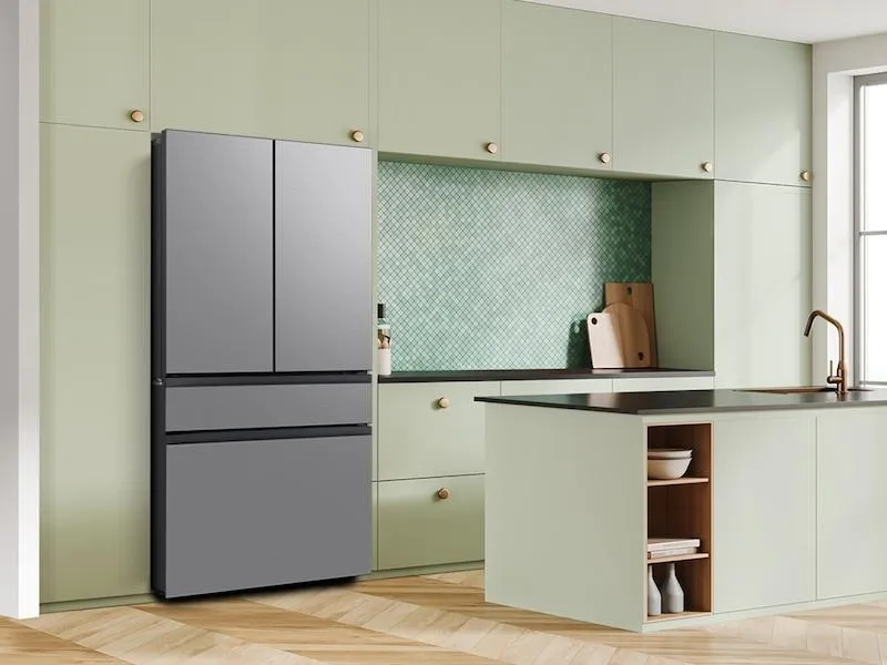 Samsung RF70F23DER Bespoke 23 Cu. Ft. Counter Depth 4-Door French Door Refrigerator With Inner Beverage Center&#8482; & Flexzone&#8482; Drawer In Stainless Steel