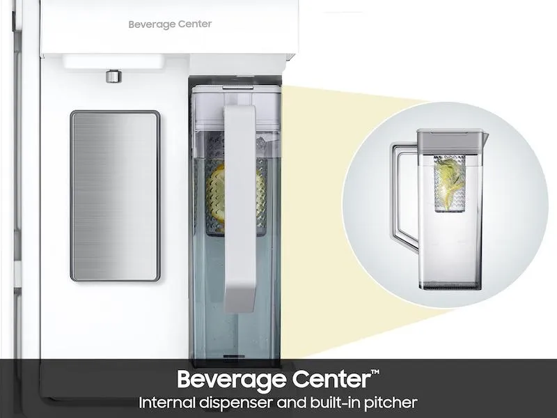 Samsung RF70F23DER Bespoke 23 Cu. Ft. Counter Depth 4-Door French Door Refrigerator With Inner Beverage Center&#8482; & Flexzone&#8482; Drawer In Stainless Steel