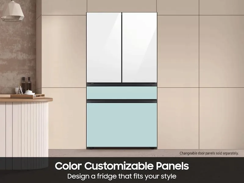 Samsung RF70F23DER Bespoke 23 Cu. Ft. Counter Depth 4-Door French Door Refrigerator With Inner Beverage Center&#8482; & Flexzone&#8482; Drawer In Stainless Steel