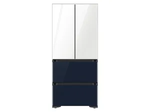 Samsung RQ48T94B277 17.3 Cu. Ft. Smart Kimchi & Specialty 4-Door French Door Refrigerator In White-Navy Glass