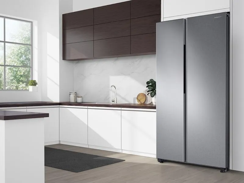 Samsung RS23A500ASR 23 Cu. Ft. Smart Counter Depth Side-By-Side Refrigerator In Stainless Steel
