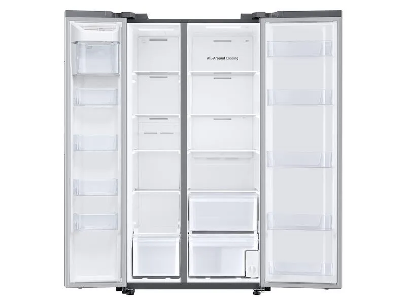 Samsung RS23A500ASR 23 Cu. Ft. Smart Counter Depth Side-By-Side Refrigerator In Stainless Steel