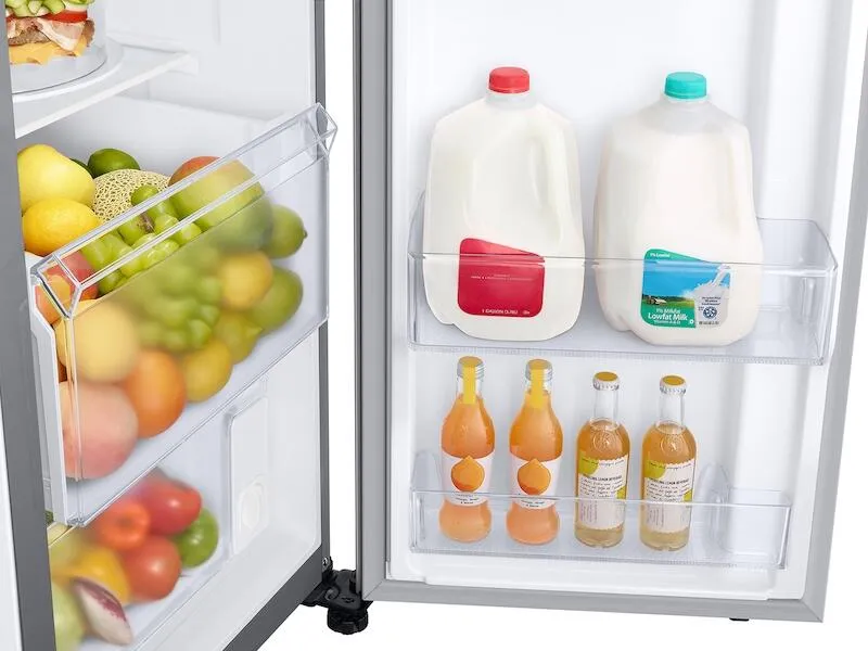 Samsung RS23A500ASR 23 Cu. Ft. Smart Counter Depth Side-By-Side Refrigerator In Stainless Steel