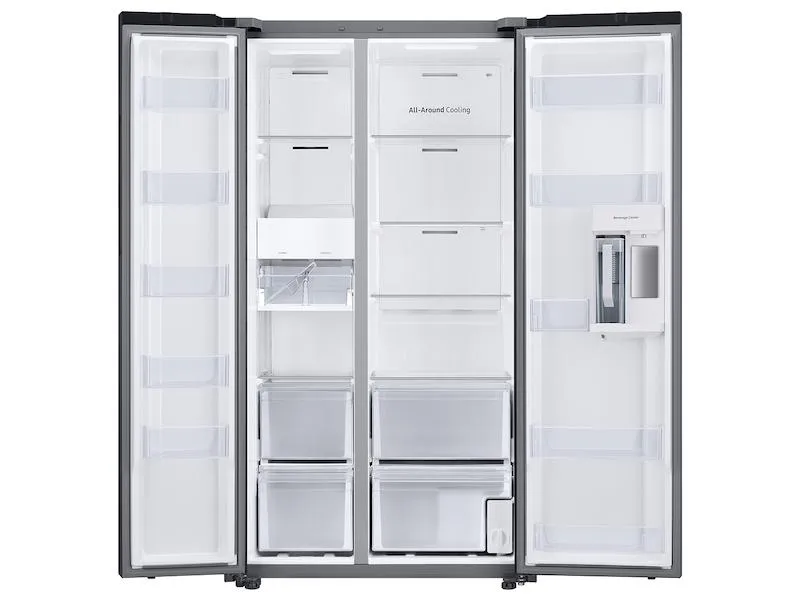 Samsung RS23CB7600QL Bespoke Counter Depth Side-By-Side 23 Cu. Ft. Refrigerator With Beverage Center&#8482; In Stainless Steel