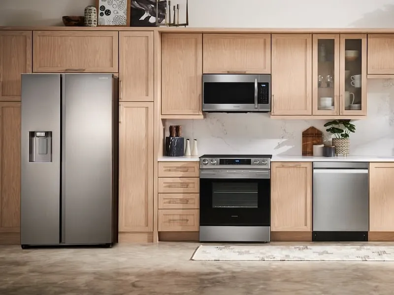 Samsung RS27T5201SR 27.4 Cu. Ft. Smart Side-By-Side Refrigerator With Large Capacity In Stainless Steel