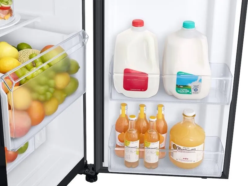 Samsung RS28A500ASG 28 Cu. Ft. Smart Side-By-Side Refrigerator In Black Stainless Steel