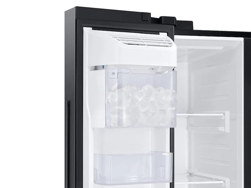 Samsung RS28A500ASG 28 Cu. Ft. Smart Side-By-Side Refrigerator In Black Stainless Steel