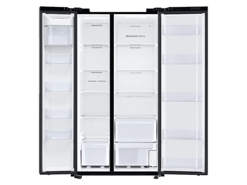Samsung RS28A500ASG 28 Cu. Ft. Smart Side-By-Side Refrigerator In Black Stainless Steel