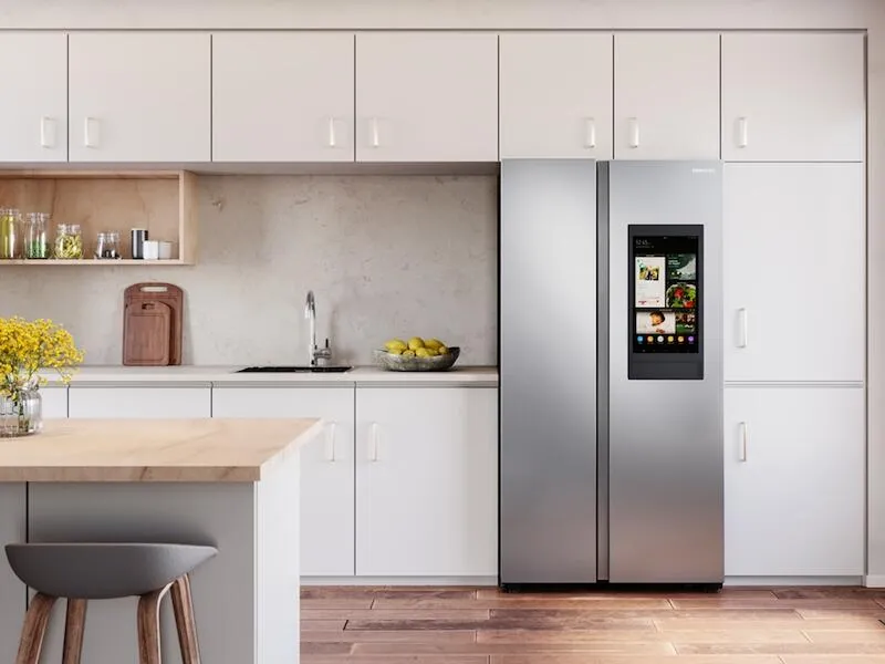 Samsung RS28A5F61SR 27.3 Cu. Ft. Smart Side-By-Side Refrigerator With Family Hub&#8482; In Stainless Steel