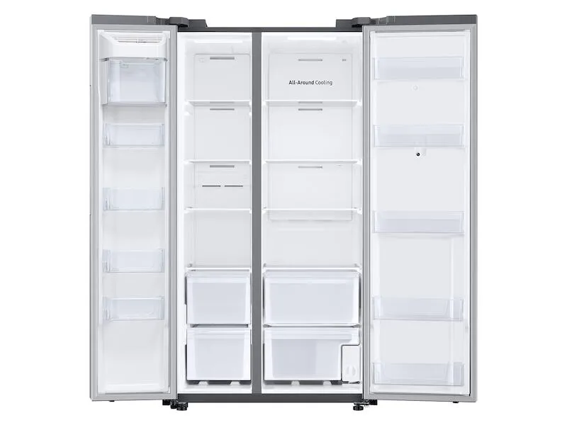 Samsung RS28A5F61SR 27.3 Cu. Ft. Smart Side-By-Side Refrigerator With Family Hub&#8482; In Stainless Steel