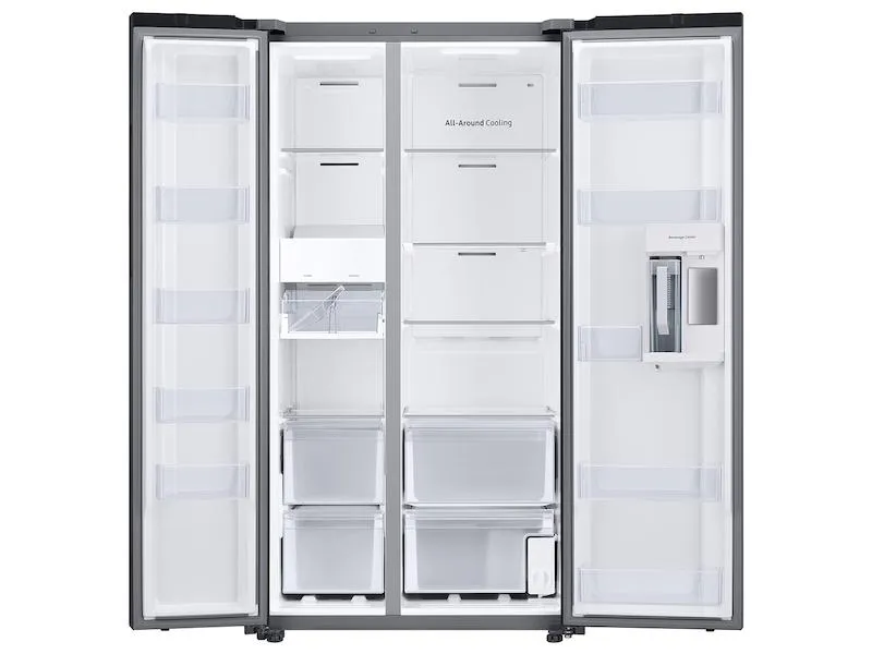 Samsung RS28CB7600QL Bespoke Side-By-Side 28 Cu. Ft. Refrigerator With Beverage Center&#8482; In Stainless Steel
