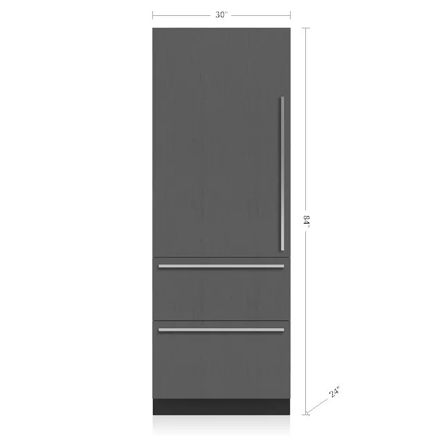 Sub-Zero DET3050FIR 30 Designer Over-And-Under Freezer With Ice Maker - Panel Ready