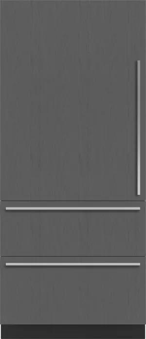 Sub-Zero DET3650CIIDL 36 Designer Over-And-Under Refrigerator/Freezer With Ice Maker And Internal Dispenser - Panel Ready
