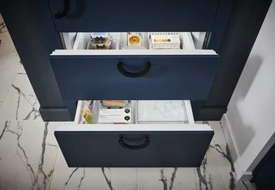 Sub-Zero DET3650CIIDL 36 Designer Over-And-Under Refrigerator/Freezer With Ice Maker And Internal Dispenser - Panel Ready