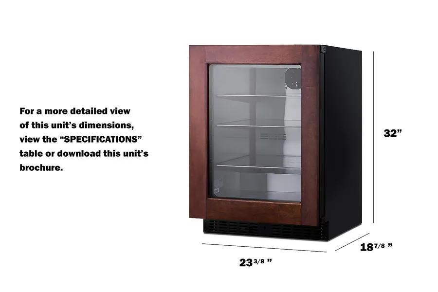 Summit ASDG2411PNR 24 Wide Built-In Beverage Center. Ada Compliant (Panel Not Included)