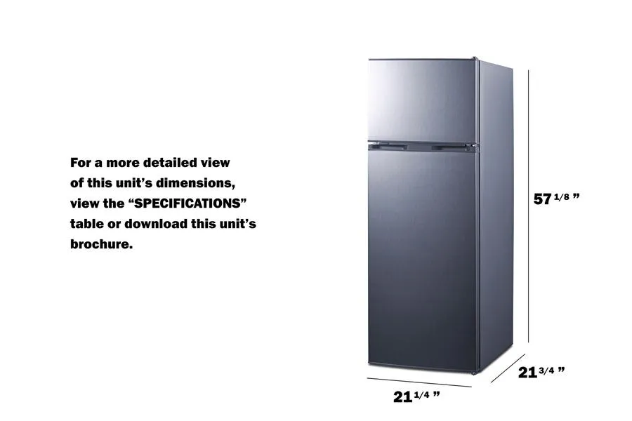 Summit CP978PL 22 Wide Top-Mount Refrigerator-Freezer