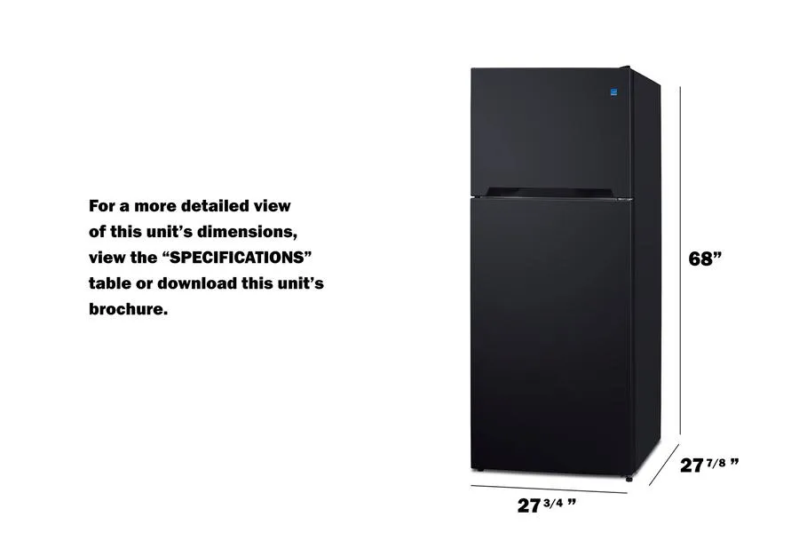 Summit CTR152B 28 Wide Top-Mount Refrigerator-Freezer