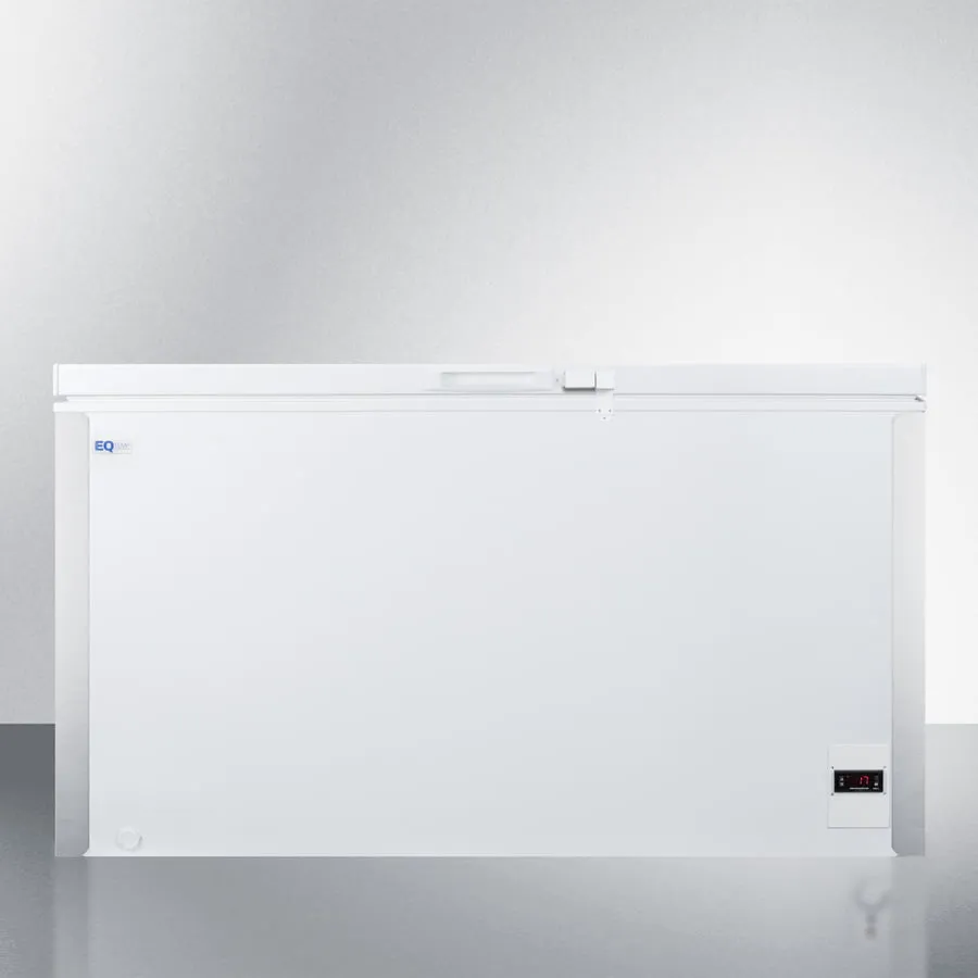 Summit EQFF122 Commercially Listed 13.1 Cu.Ft. Frost-Free Chest Freezer In White With Digital Thermostat For General Purpose Storage; Replaces Scff120