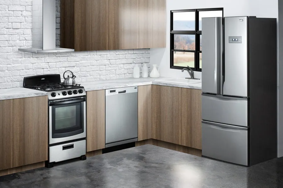 Summit FDRD15SS 27 Wide French Door Refrigerator-Freezer