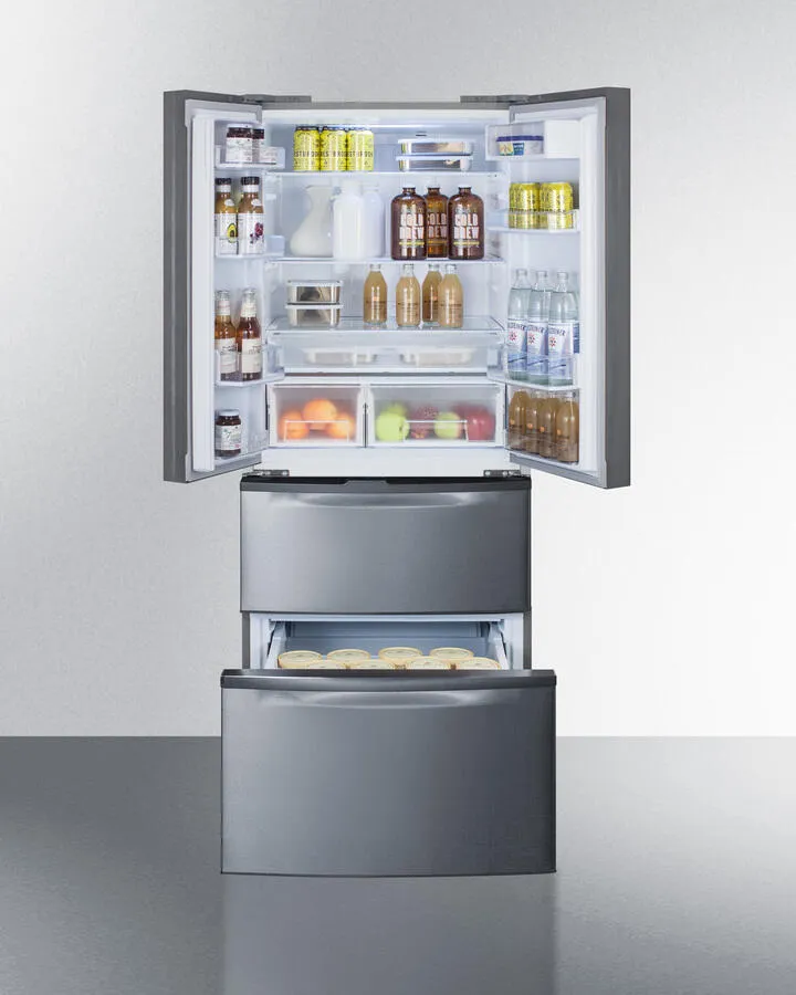 Summit FDRD15SS 27 Wide French Door Refrigerator-Freezer