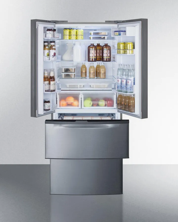 Summit FDRD15SS 27 Wide French Door Refrigerator-Freezer