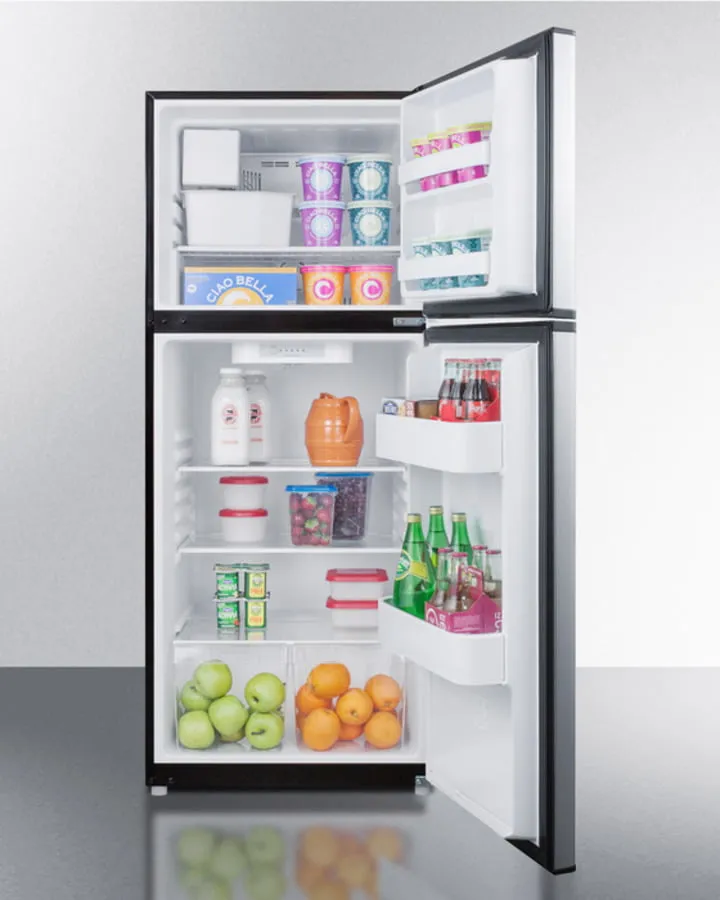 Summit FF1085SSIM 24 Wide Top Mount Refrigerator-Freezer With Icemaker
