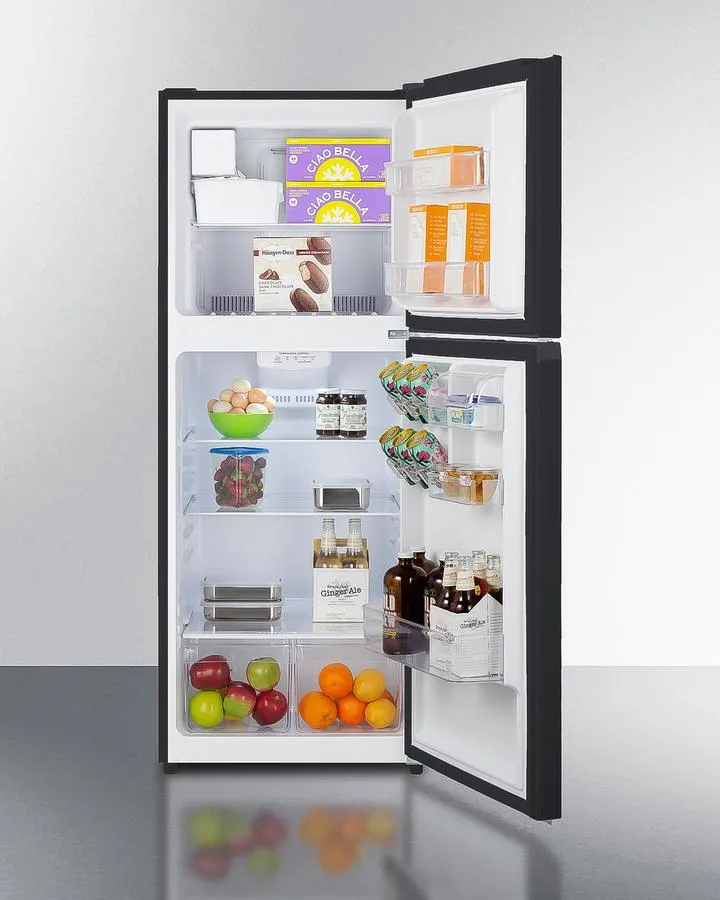 Summit FF1087BIM 24 Wide Top Mount Refrigerator-Freezer With Icemaker
