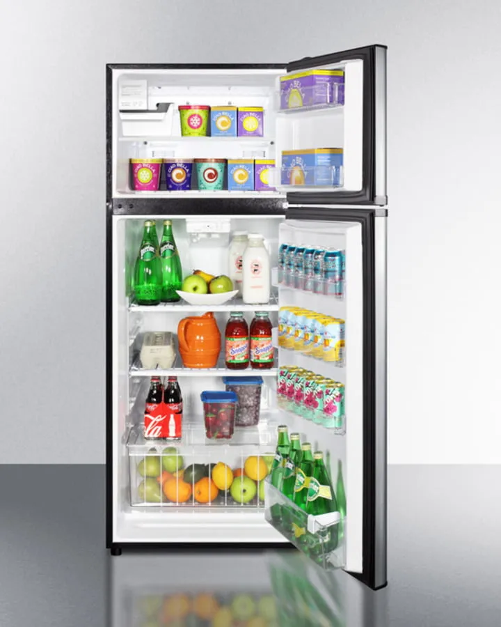 Summit FF1159SSIM 24 Wide Top Mount Refrigerator-Freezer With Icemaker