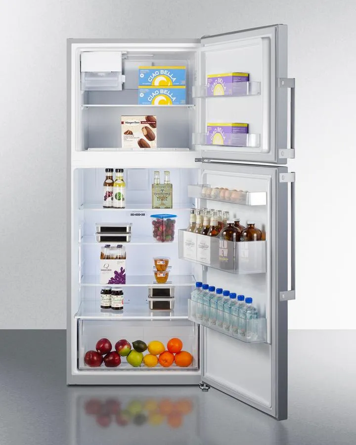 Summit FF1514SSIM 28 Wide Top Mount Refrigerator-Freezer With Icemaker