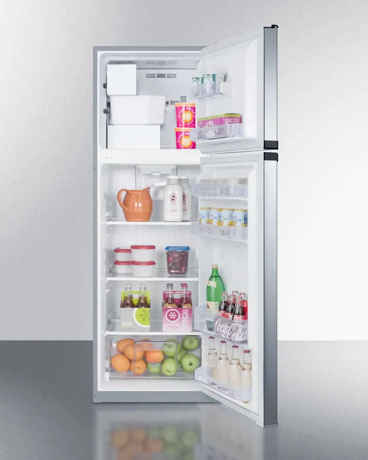 Summit FF948SSIM 22 Wide Top Mount Refrigerator-Freezer With Icemaker