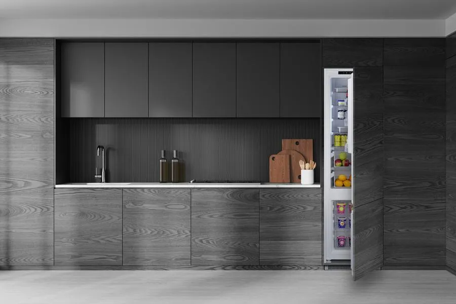 Summit FFBF11NT 24 Wide Fully Integrated Bottom Mount Refrigerator-Freezer (Panel Not Included)