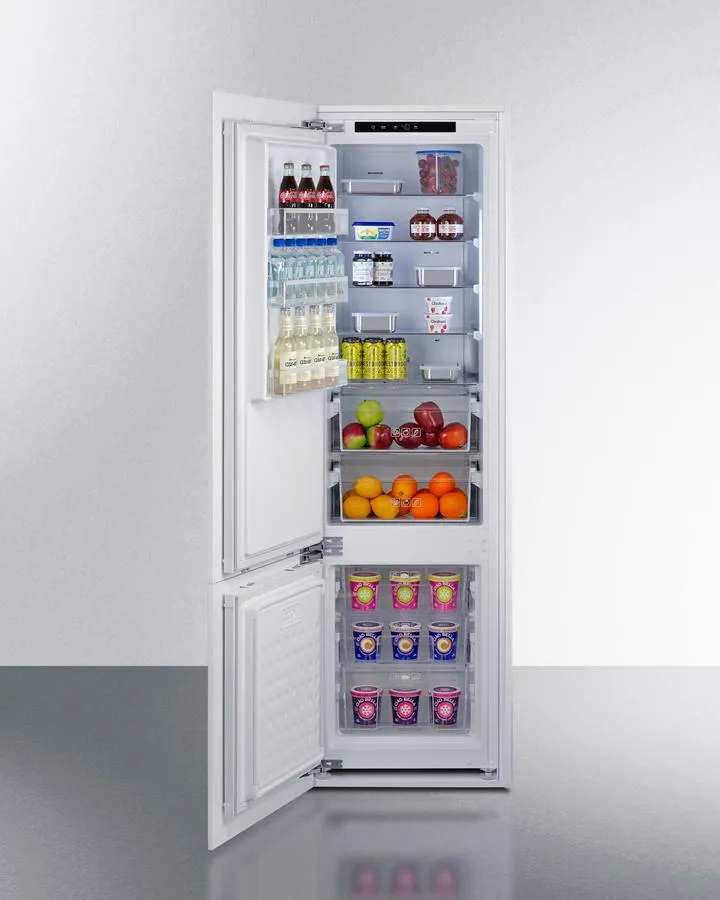 Summit FFBF11NTLHD 24 Wide Fully Integrated Bottom Mount Refrigerator-Freezer (Panel Not Included)