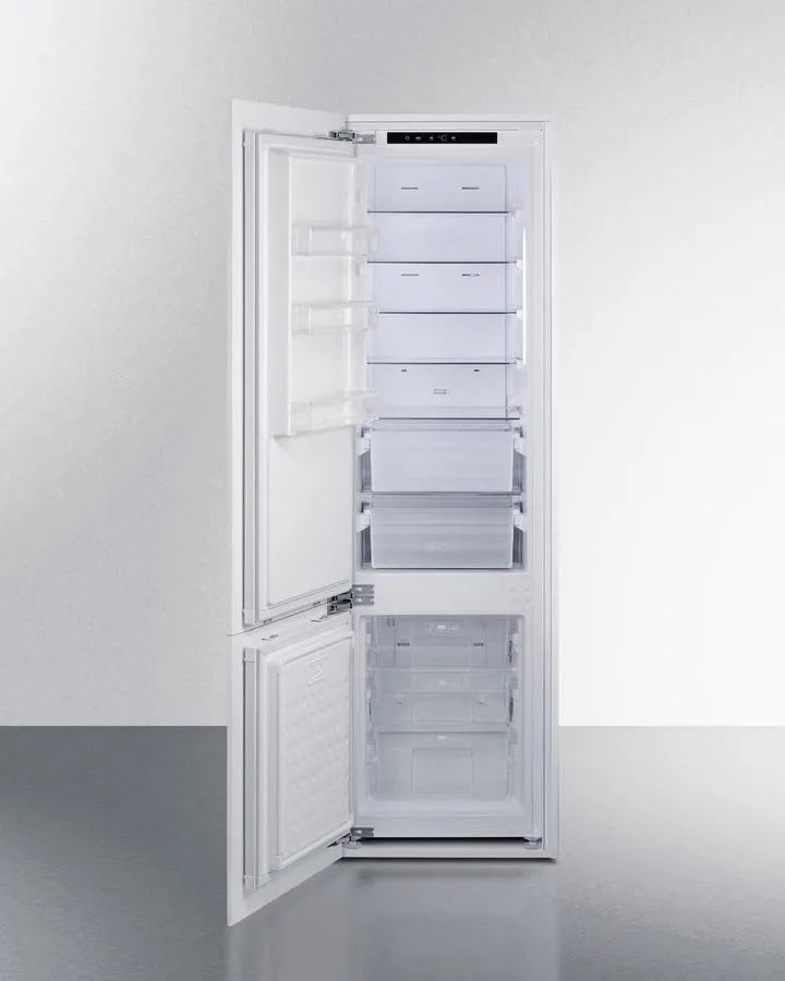 Summit FFBF11NTLHD 24 Wide Fully Integrated Bottom Mount Refrigerator-Freezer (Panel Not Included)