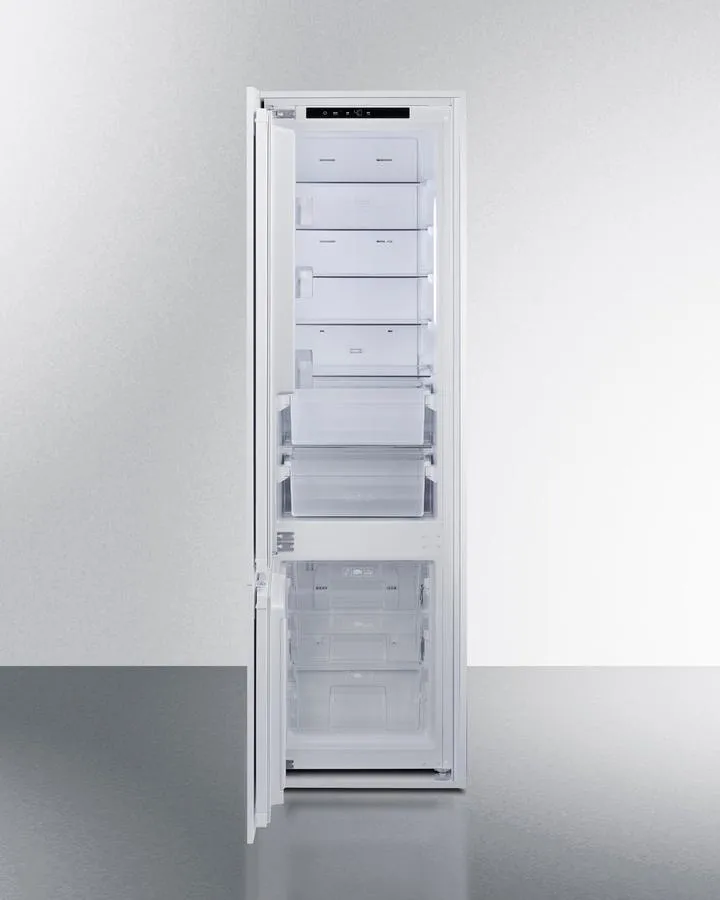 Summit FFBF11NTLHD 24 Wide Fully Integrated Bottom Mount Refrigerator-Freezer (Panel Not Included)