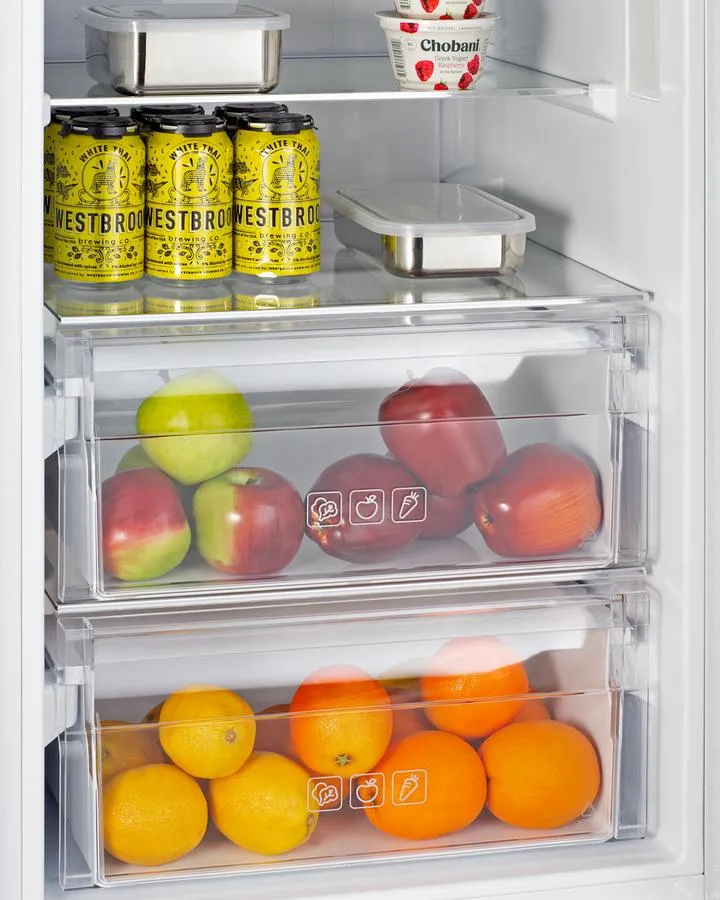 Summit FFBF11NTLHD 24 Wide Fully Integrated Bottom Mount Refrigerator-Freezer (Panel Not Included)