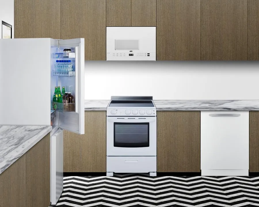 Summit FFBF121W 24 Wide Bottom Mount Refrigerator-Freezer