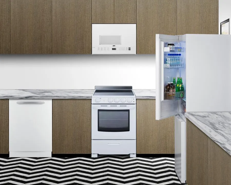 Summit FFBF121WLHD 24 Wide Wide Bottom Mount Refrigerator-Freezer