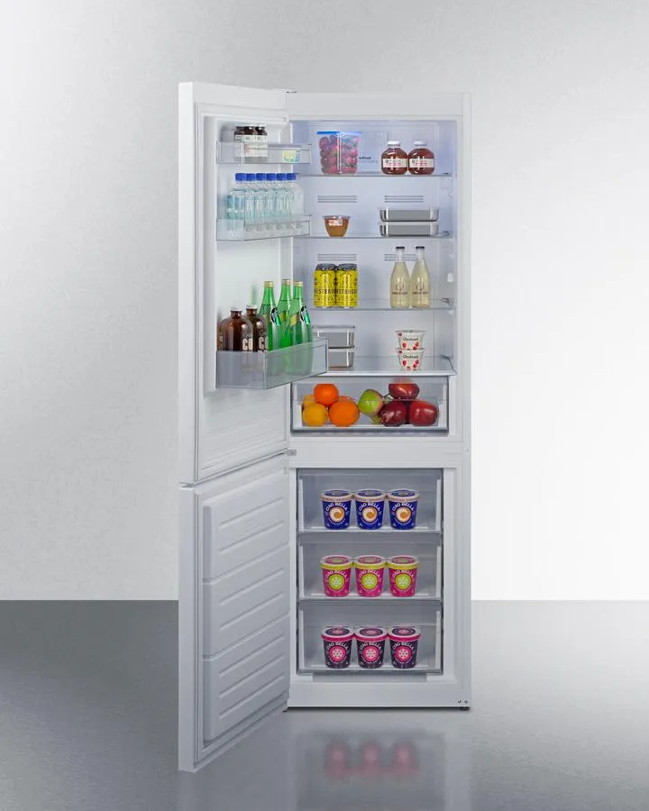 Summit FFBF121WLHD 24 Wide Wide Bottom Mount Refrigerator-Freezer