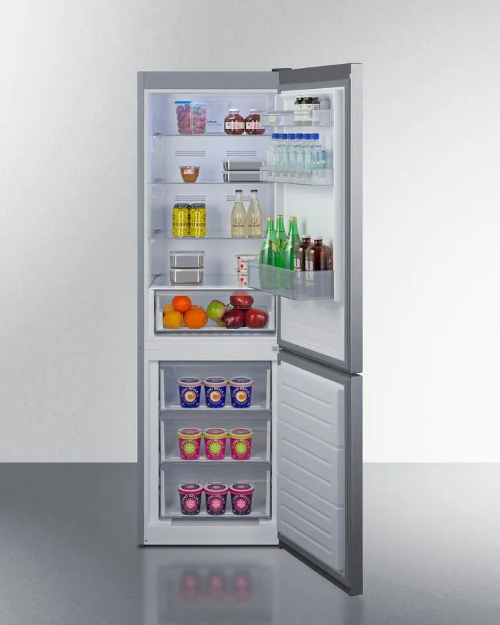 Summit FFBF124SS 24 Wide Bottom Mount Refrigerator-Freezer